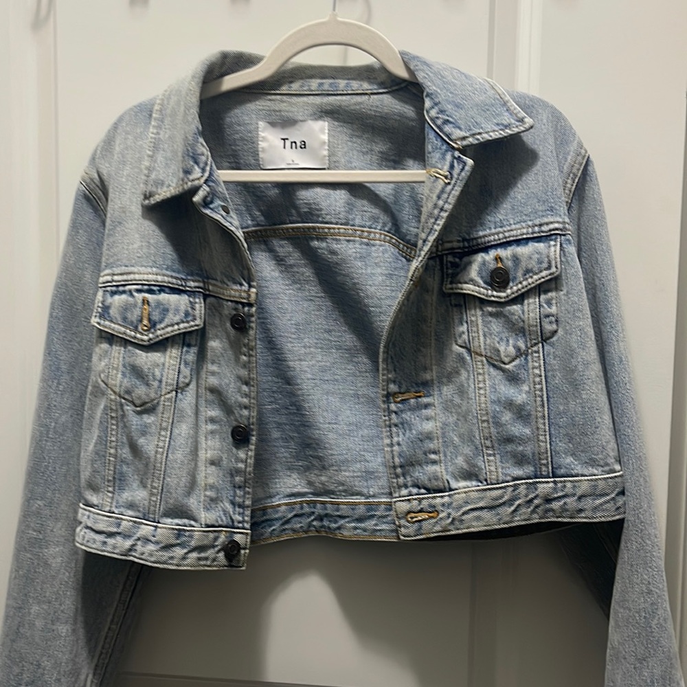Aritzia TNA cropped Jean Jacket size S